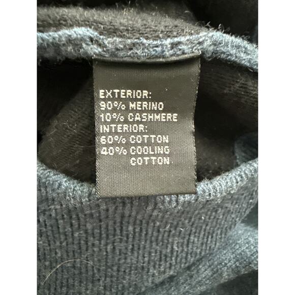 Mack Weldon Tech Cashmere Crew Neck Sweater Navy Heather Size Large - Picture 12 of 12